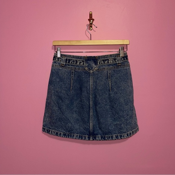 Abercrombie & Fitch Jean Skirt Women’s Size 4 US Blue Denim Belted Short Mini - Picture 5 of 8